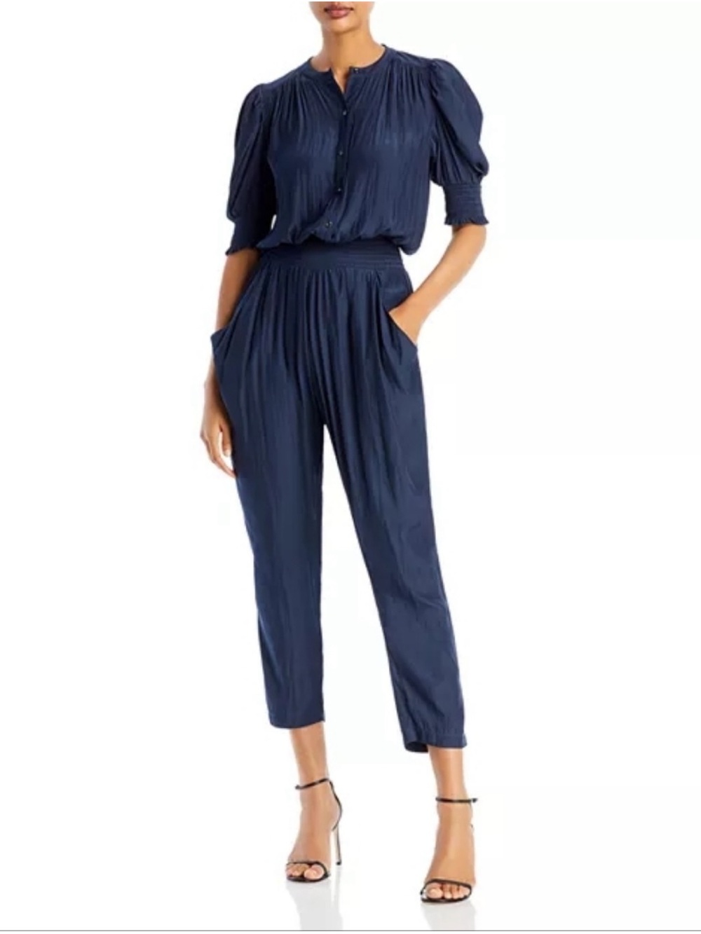 Ramy Brook Tracy Jumpsuit Size M Navy Blue